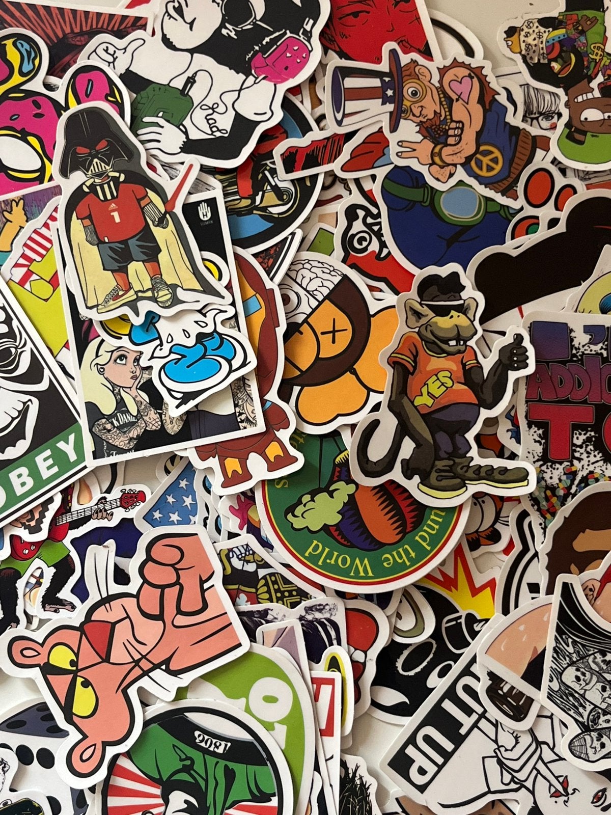 114 verschillende stickers Anime, Disney, Comics, Street Art, Verzenden, Nieuw