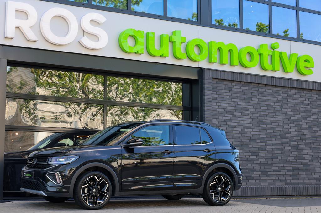 Volkswagen T-Cross 1.0 TSI R-Line | BTW | ACC | BLACK STYLE, Auto's, Gebruikt, Zwart, Automatische klimaatregeling, Zwart