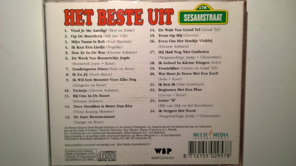 Sesamstraat - Het Beste Uit Sesamstraat, 6 tot 9 jaar, Ophalen of Verzenden, Zo goed als nieuw, Muziek