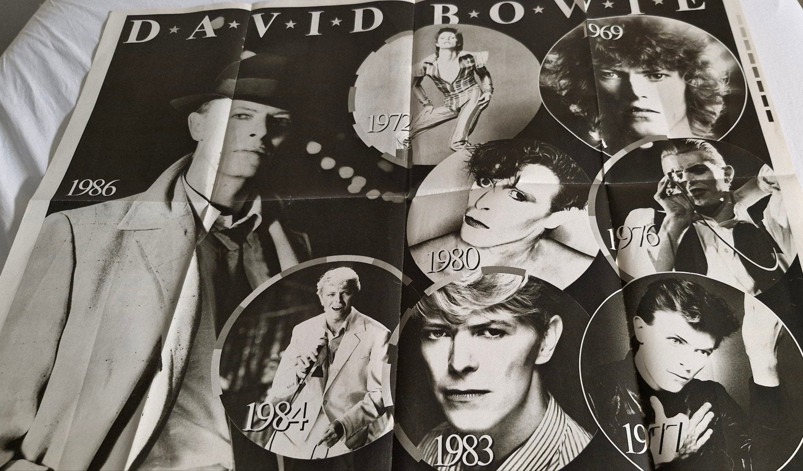Vintage A-Ha en David Bowie Poster - Muziekiconen, Verzamelen, Ophalen of Verzenden, A1 t/m A3, Muziek, Rechthoekig Staand