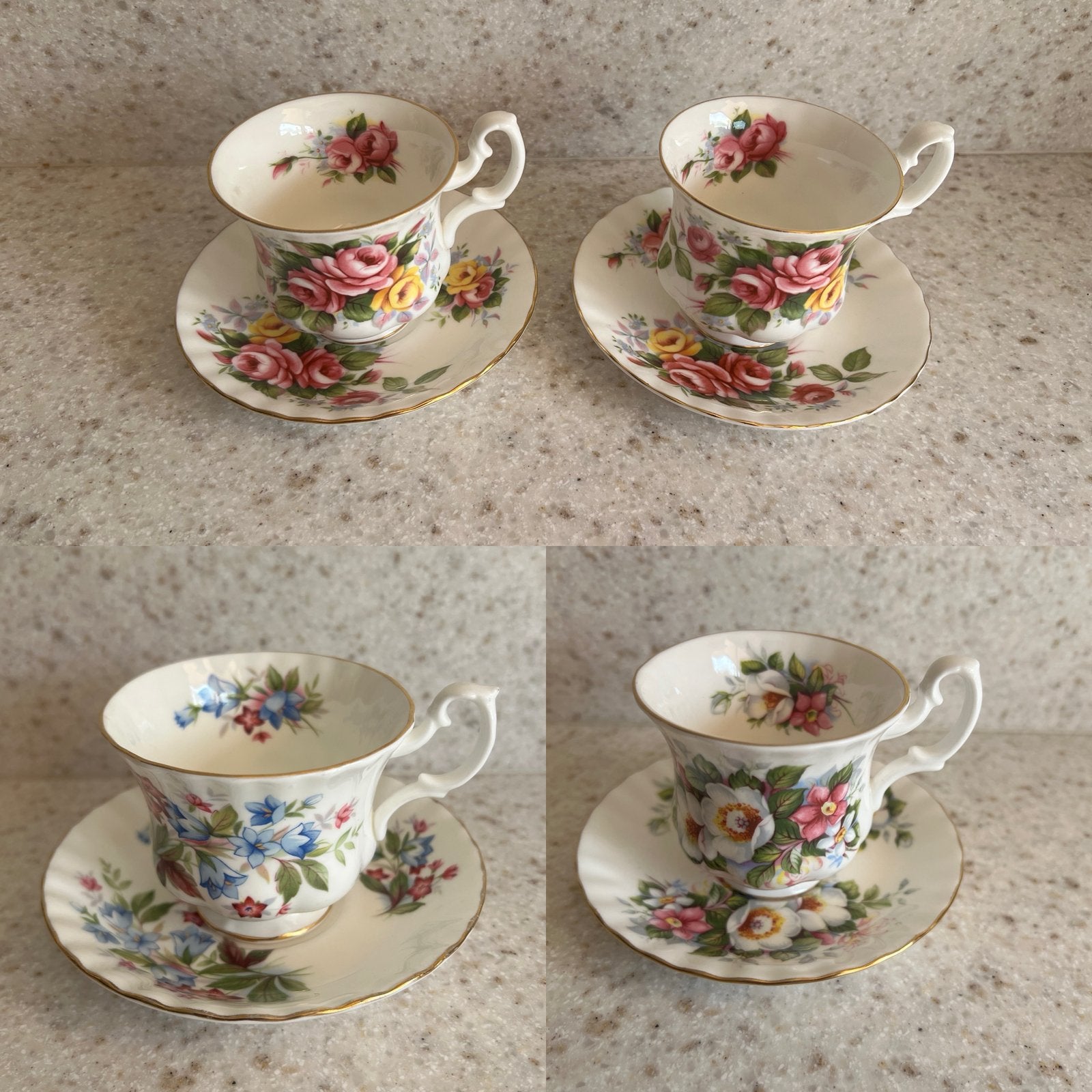 Royal Albert Summertime series 4 kop en schotels dame, Verzenden