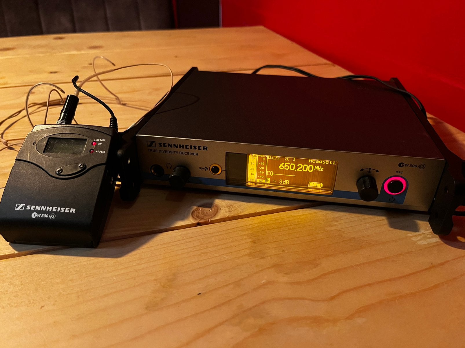Sennheiser EW 500g3 zender headset met countrymen H6 micro, Ophalen, Zo goed als nieuw, Overige typen