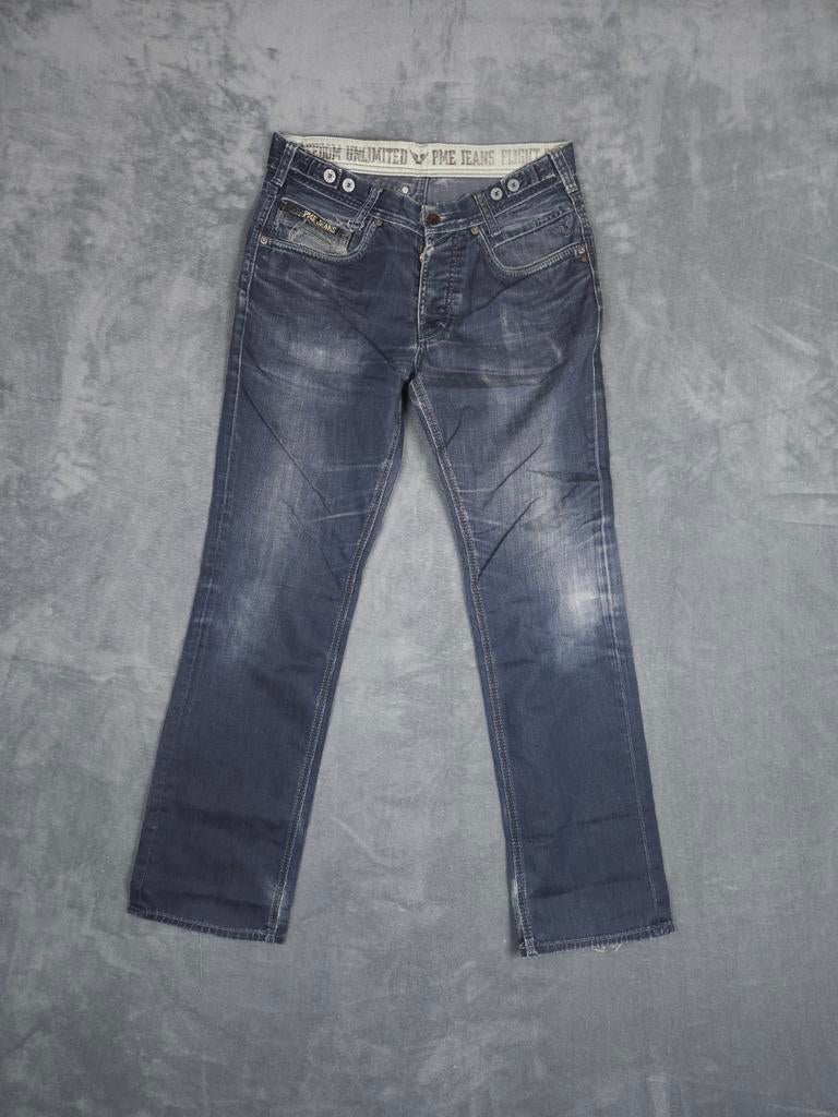 Pme Legend Broek Greyhound W32 L32 Straight Fit Blauw Jeans., Blauw, ., W32 (confectie 46) of kleiner, Ophalen of Verzenden