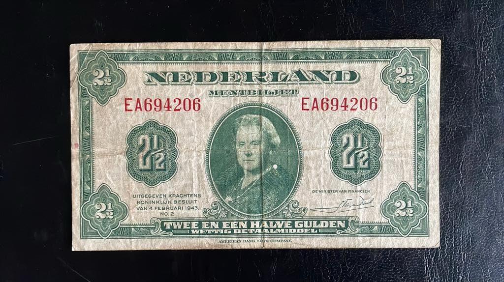 2,5 gulden 1943, Verzenden