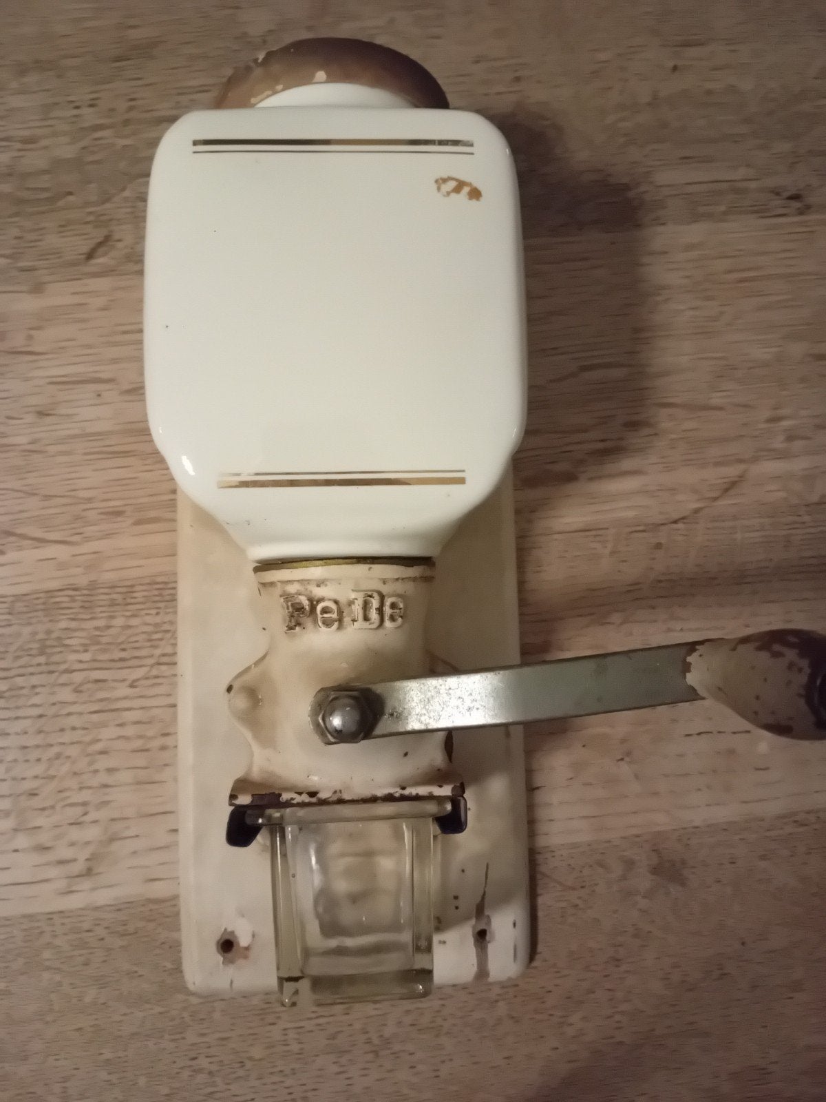 Antieke PeDe Wandkoffiemolen - Vintage Keuken Decoratie, Antiek en Kunst, Ophalen