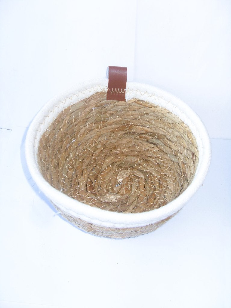 Opbergmandje / mand rond / decoratief mandje, Overige materialen, Gevlochten, Mand, Rond