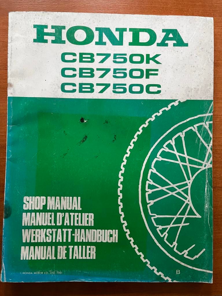 Honda CB750K/F/C Werkplaatshandboek - Origineel 1981, Ophalen of Verzenden, Honda