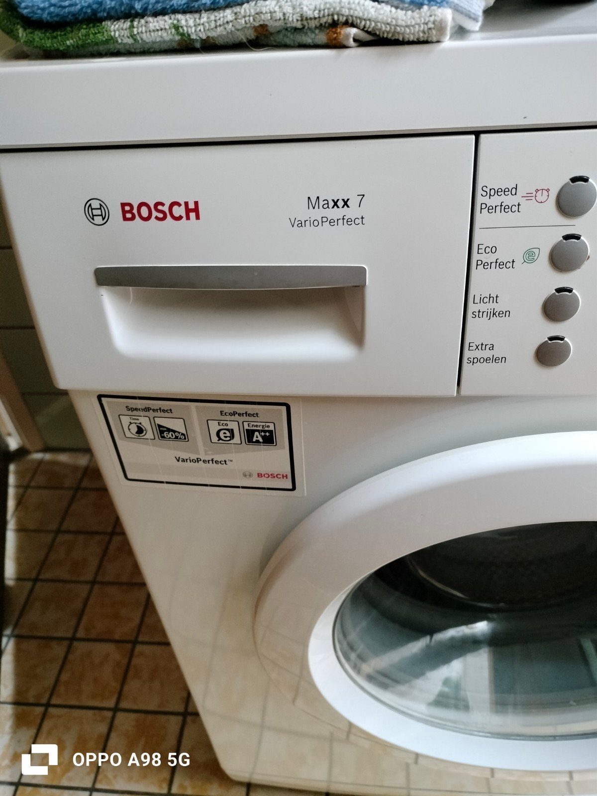 Bosch Maxx 7kg VarioPerfect Wasmachine & Bosch Vriezer, Witgoed en Apparatuur, Ophalen, Gebruikt, 85 tot 90 cm, 1200 tot 1600 toeren