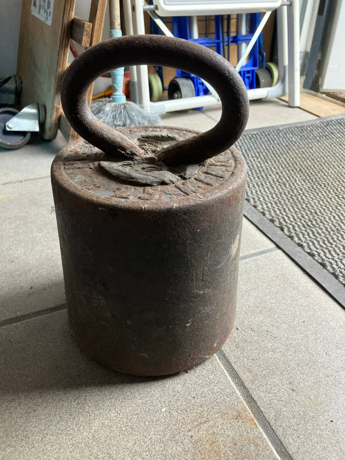 Antiek fitness lifting gewicht 25 kg, Ophalen, Gebruikt, Buik, Crosstrainer