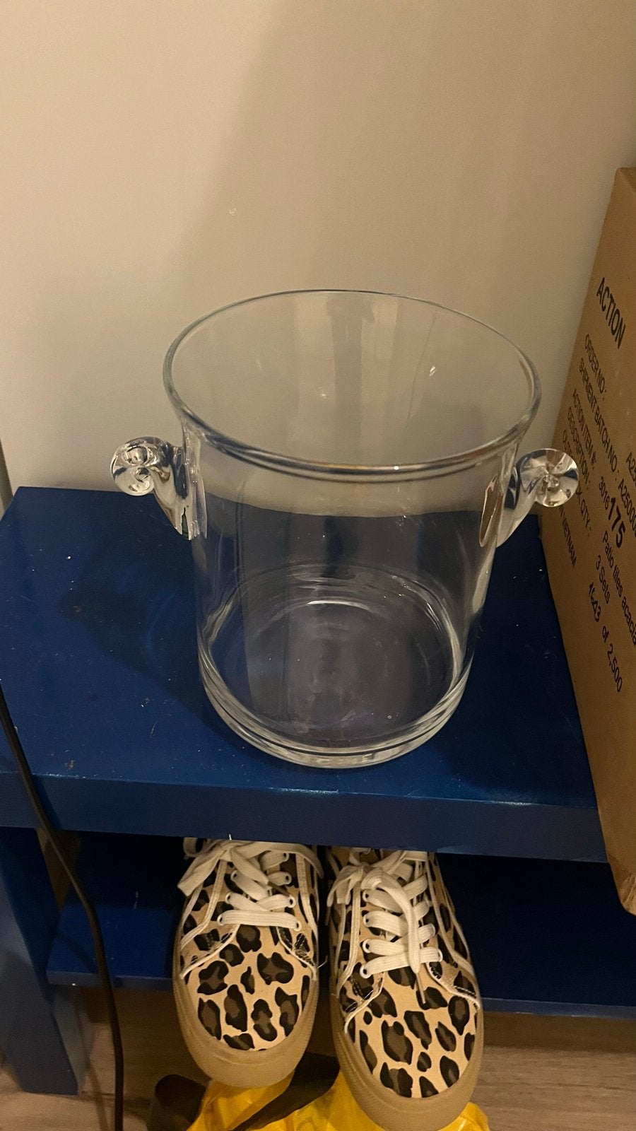 Glazen vaas, Schaal, Rond, Ophalen of Verzenden, Glas