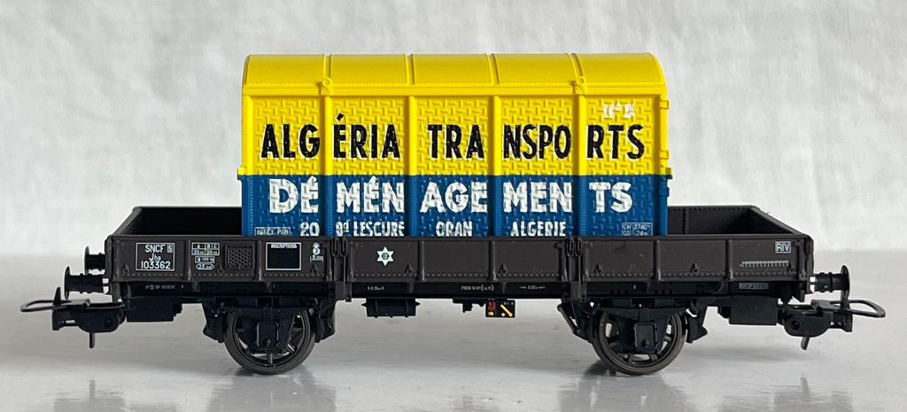 LS-Models 30242: wagon plat Typ OCEM "Algéria Transports", Overige merken, Gelijkstroom, Wagon, Ophalen of Verzenden