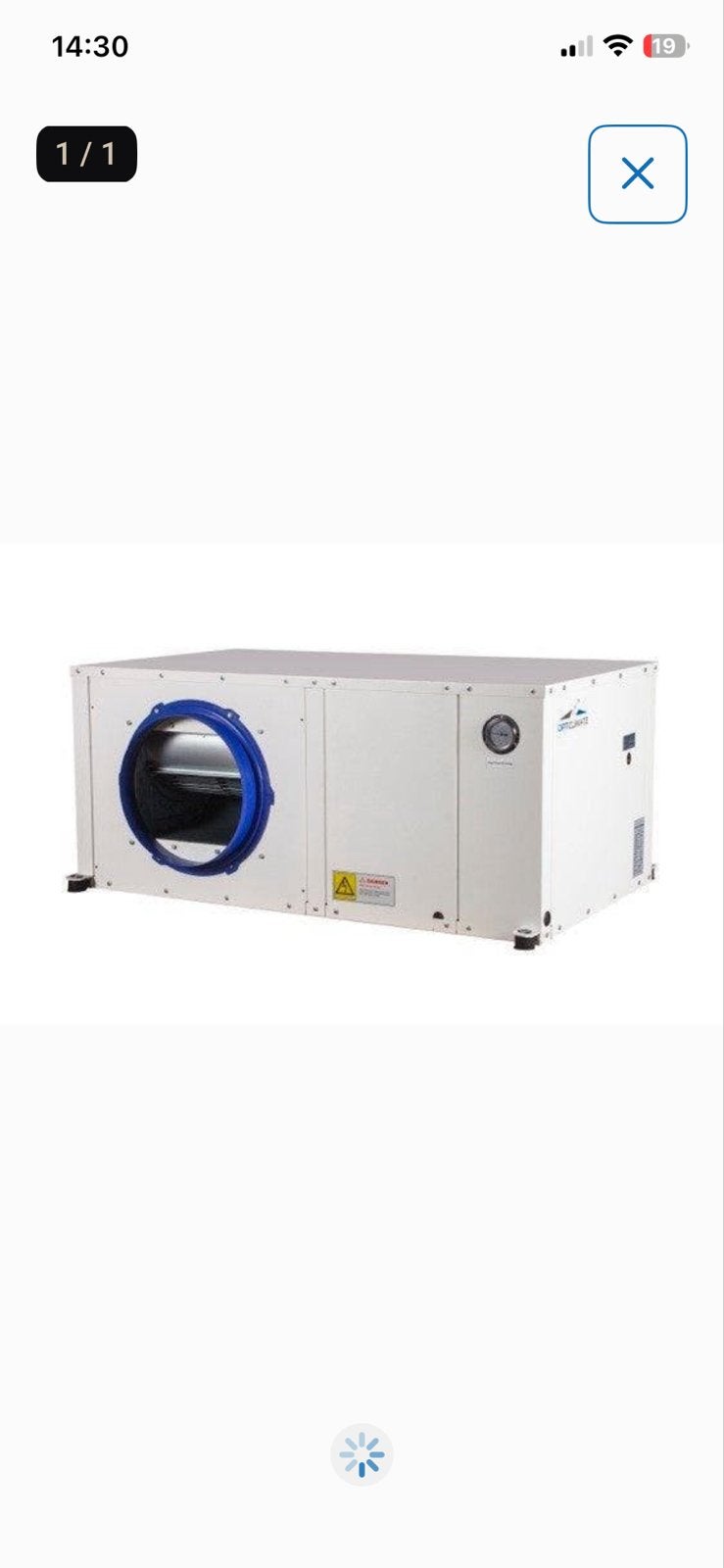 OptiClimate 10000 PRO3 watergekoelde airco - 10 kW, Refurbished, 3 snelheden of meer, Ophalen of Verzenden, Koelen en Ontvochtigen
