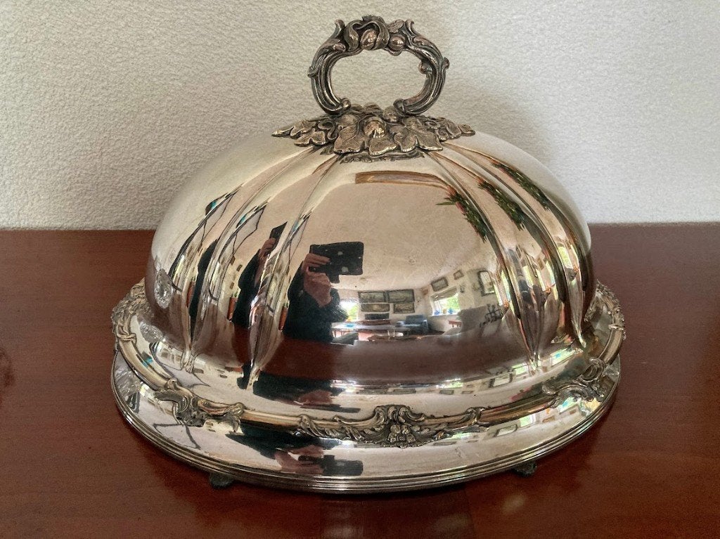 Prachtig versierde cloche met een " dubbele hoed" 65 euro, Antiek en Kunst, Ophalen of Verzenden