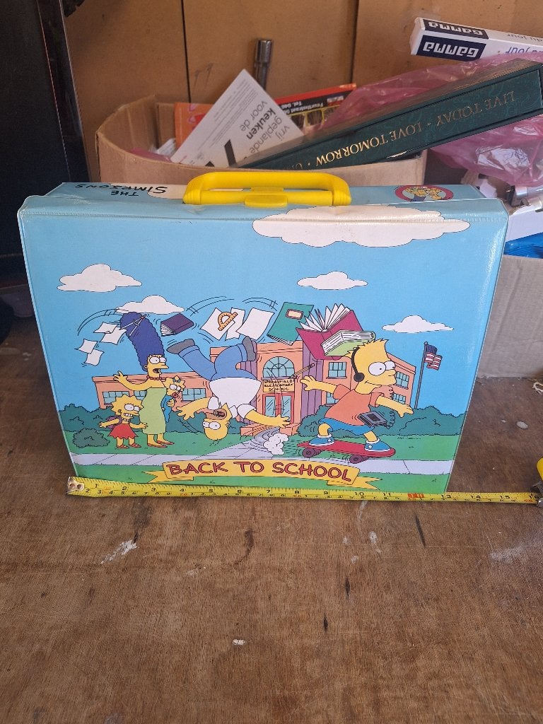 Vintage The Simpsons "Back to School" Koffer (1991), Ophalen of Verzenden, Gebruikt