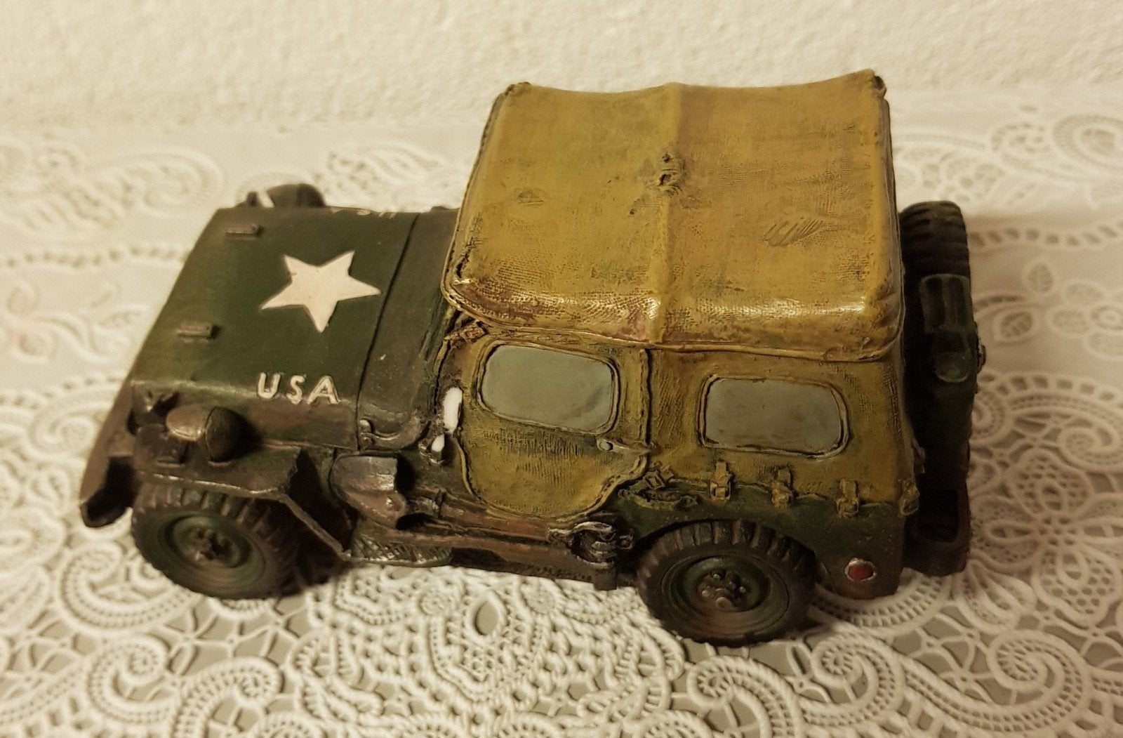 Zware kunststof. Militaire jeep, land rover., Verzamelen, Ophalen, Landmacht, Engeland