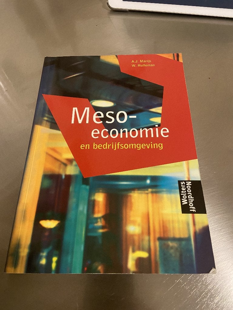 Wim Hulleman - Meso-economie en bedrijfsomgeving, Ophalen of Verzenden, Gelezen, Economie en Marketing
