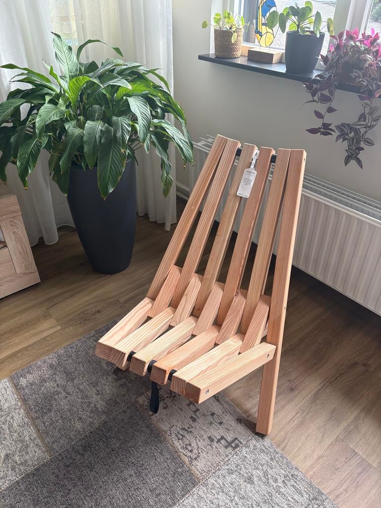 Nieuwe Weltevree Fieldchair Larch  - Buitenstoel, Ophalen of Verzenden, Nieuw, Hout, Inklapbaar