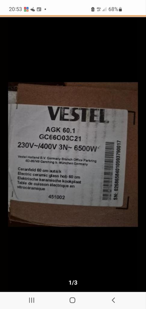 Nieuw Vestel electrische kookplaat in zwijndrecht, Ophalen of Verzenden, Nieuw