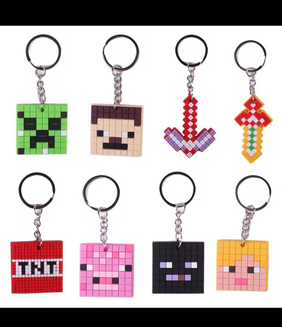 Nieuwe set Minecraft sleutelhangers, Ophalen of Verzenden, Nieuw, Knuffel of Figuurtje