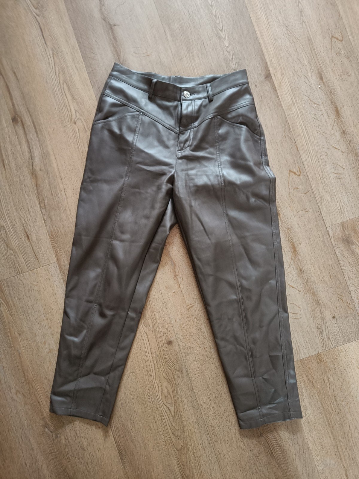 Leren broek Eksept (Shoeby) maat M, Kleding | Dames, Broeken en Pantalons, Maat 38/40 (M), Bruin, Ophalen of Verzenden, Lang