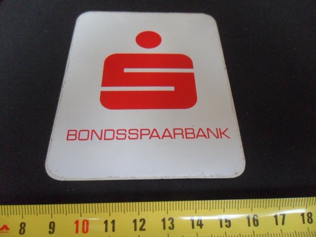 sticker logo S bondsspaarbank, Verzamelen, Ophalen of Verzenden, Zo goed als nieuw