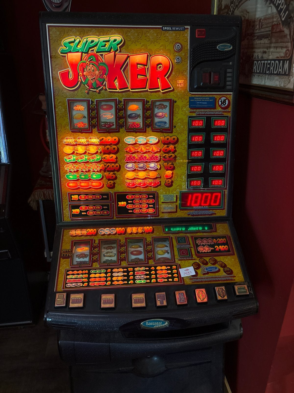 Super Joker gokkast - Klassieke fruitautomaat incl sleutels, Euro, Ophalen, Gebruikt