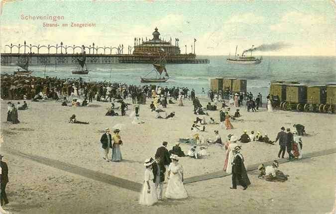 301-062-025 Scheveningen Strand en Zeegezicht, Verzenden, Voor 1920, Zuid-Holland