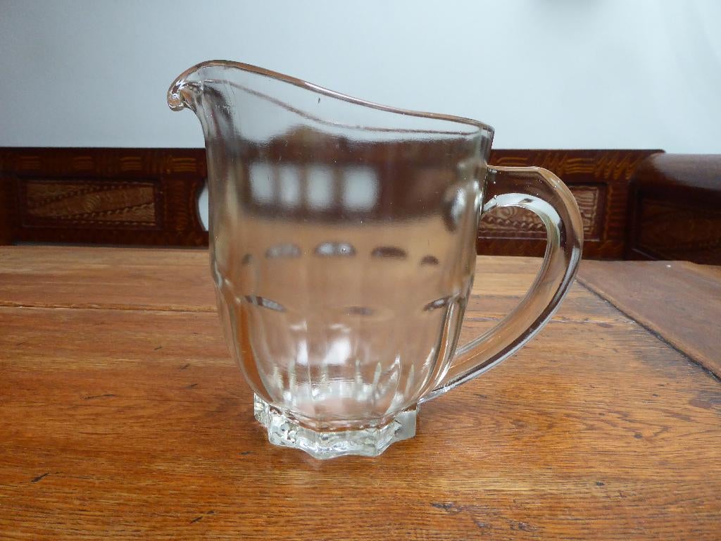 Art deco persglazen waterkan, Ophalen of Verzenden