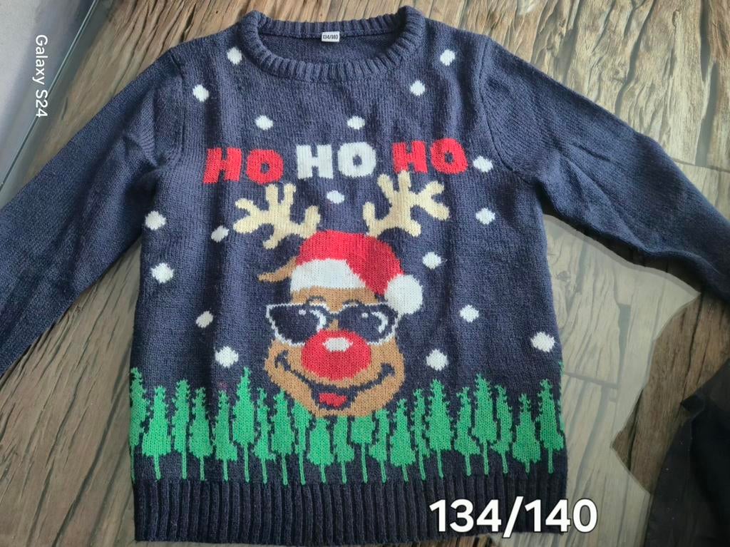 Leuke Kersttrui met Rendier - Maat 134/140, Jongen of Meisje, Trui of Vest, Ophalen of Verzenden, Zo goed als nieuw