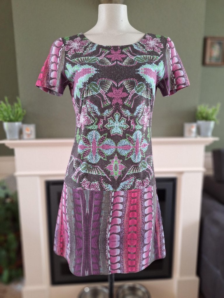 Suèdine mooie Custo Barcelona jurk S 36, Kleding | Dames, Custo, Verzenden, Paars, Zo goed als nieuw
