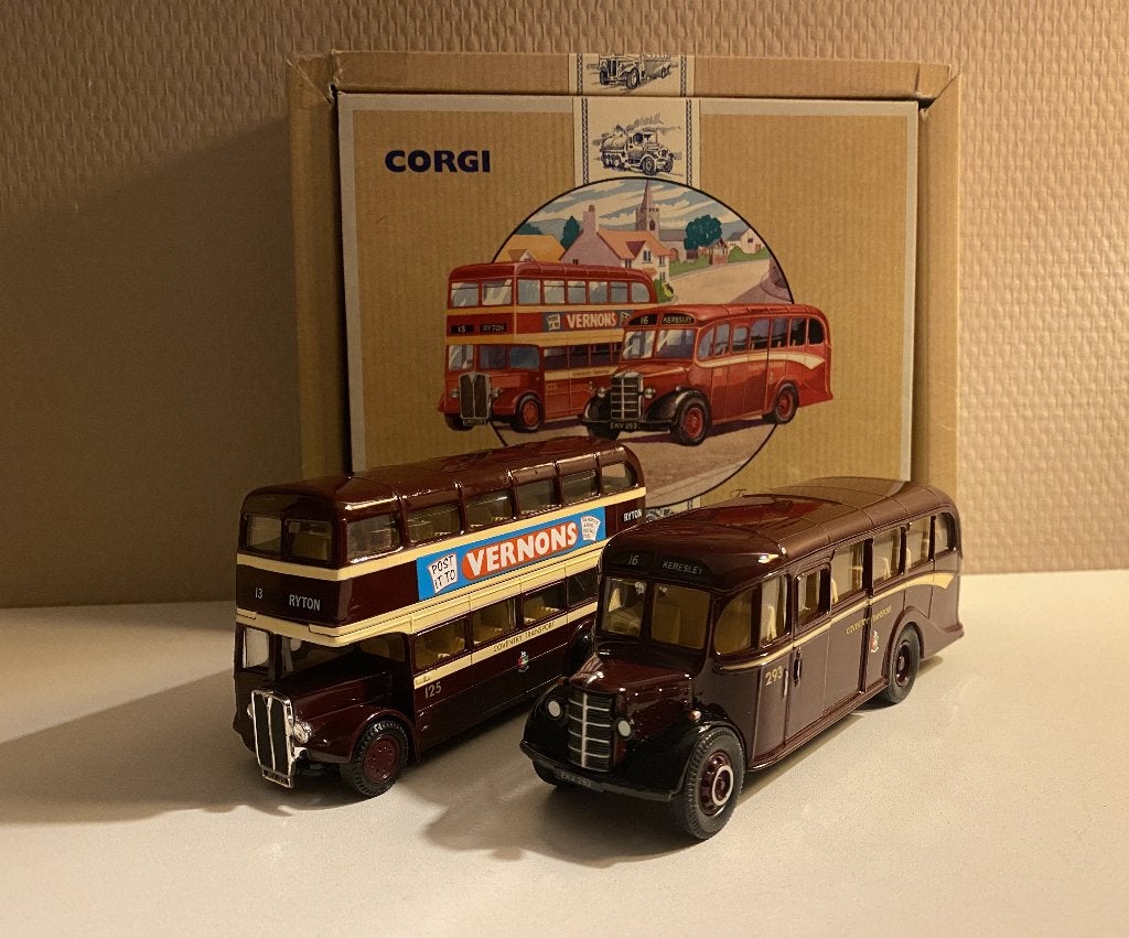 Corgi - The Buses of Coventry  AEC Bus & Bedford OB Coach, Ophalen of Verzenden, Nieuw, Bus of Vrachtwagen, Corgi