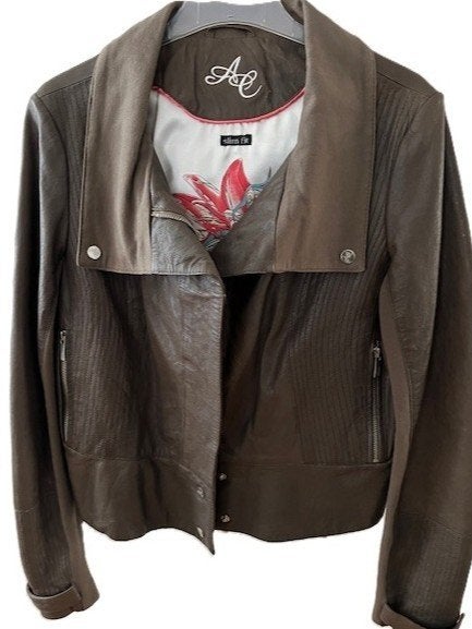 ARMA LEDER Leren jasje taupe maat 44 Funnel Neck Kraag, Verzenden, Beige, Maat 42/44 (L), Zo goed als nieuw