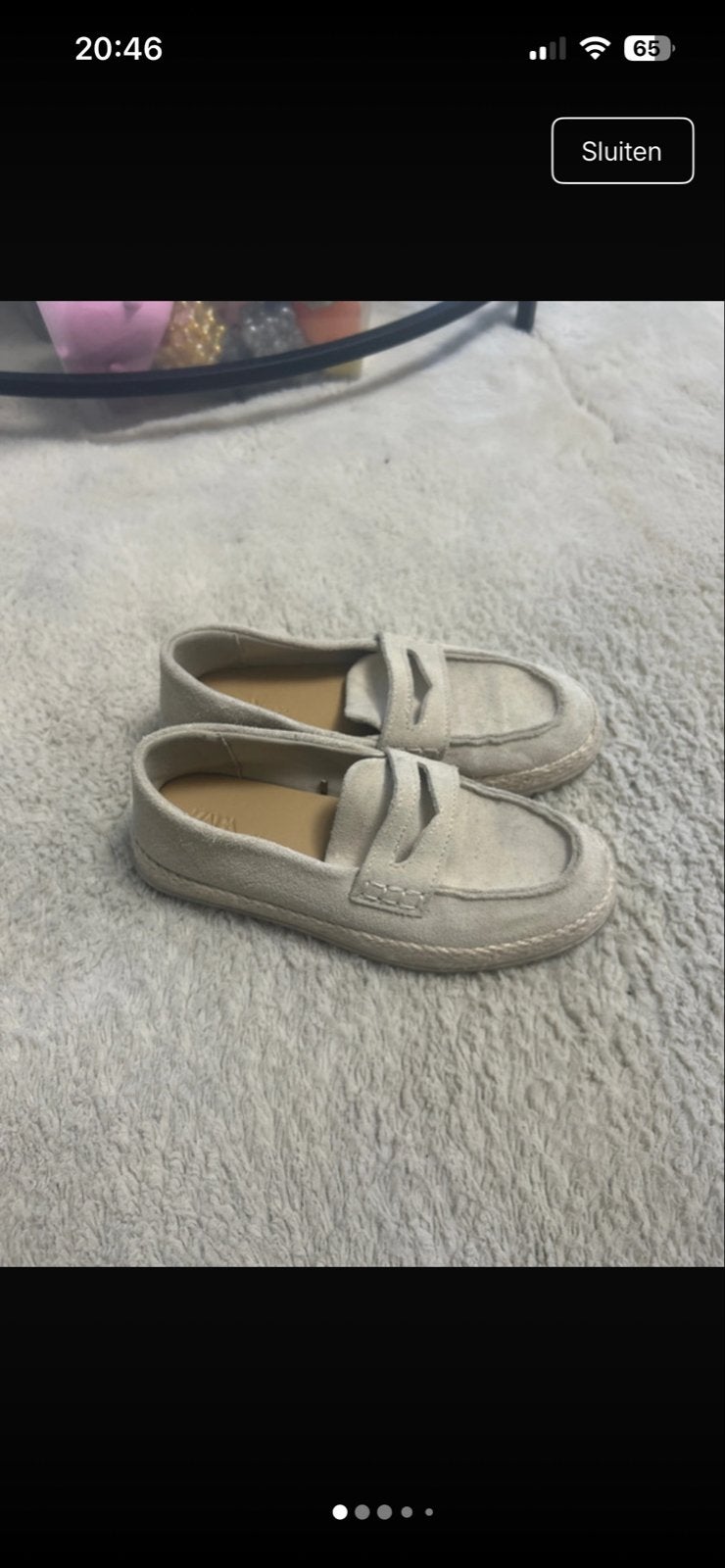 Zara instappers maat 34, Ophalen of Verzenden, Zo goed als nieuw, Beige, Instappers
