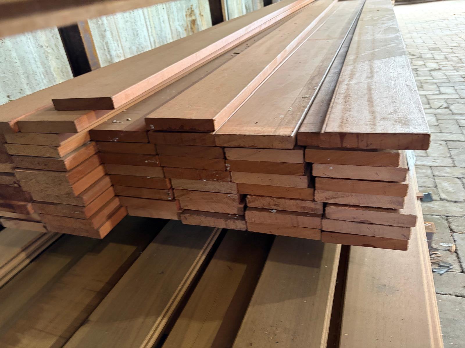 Mukulungu vlonderplanken, Ophalen of Verzenden, Zo goed als nieuw, Hout
