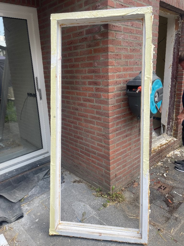 Houten raamkozijn zonder glas, Doe-het-zelf en Verbouw, Kozijnen en Schuifpuien, Gebruikt, Raamkozijn, Hout, 150 tot 225 cm, 75 tot 150 cm