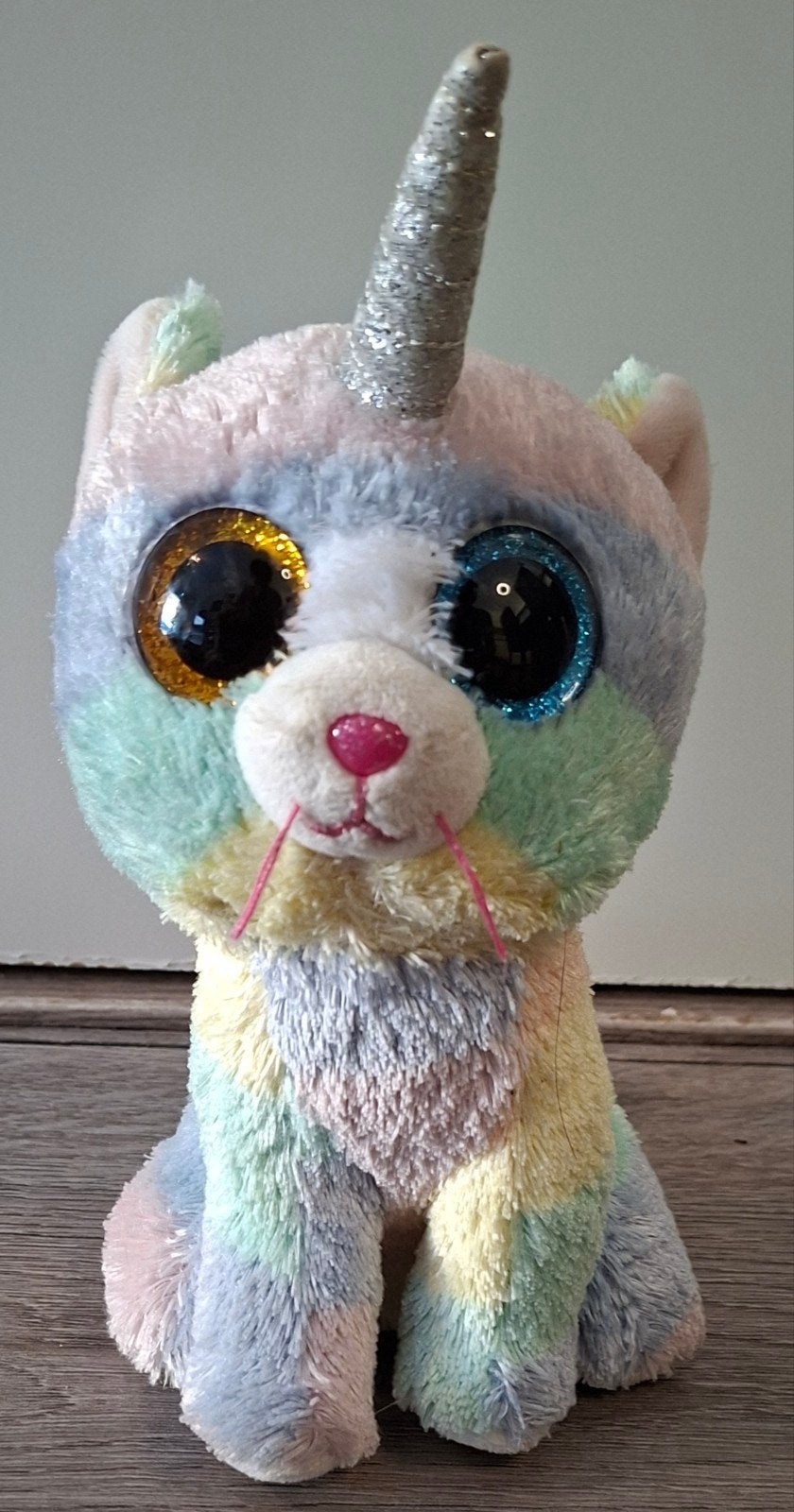 ty beanie boo poes Heather 16 cm, Overige karakters, Ophalen of Verzenden, Zo goed als nieuw, Kat