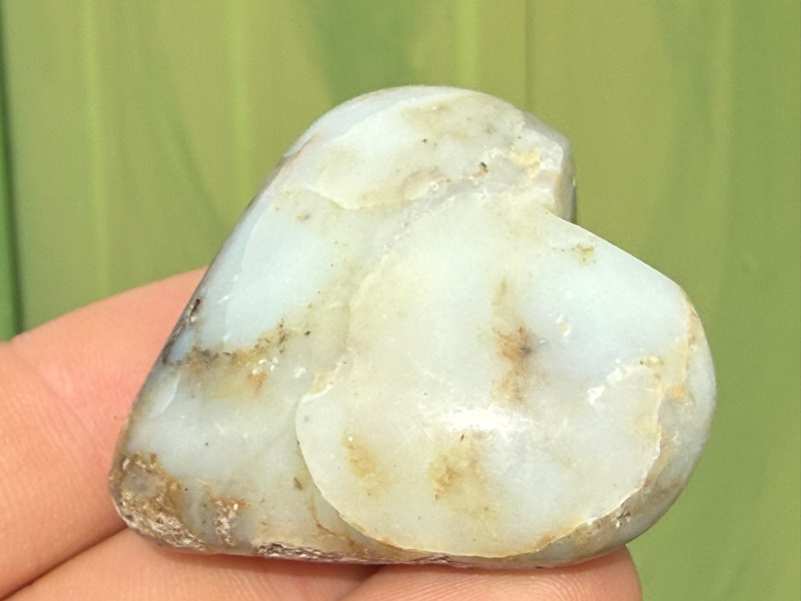 Opaal hart uit Peru mineralen edelstenen, Ophalen of Verzenden, Mineraal