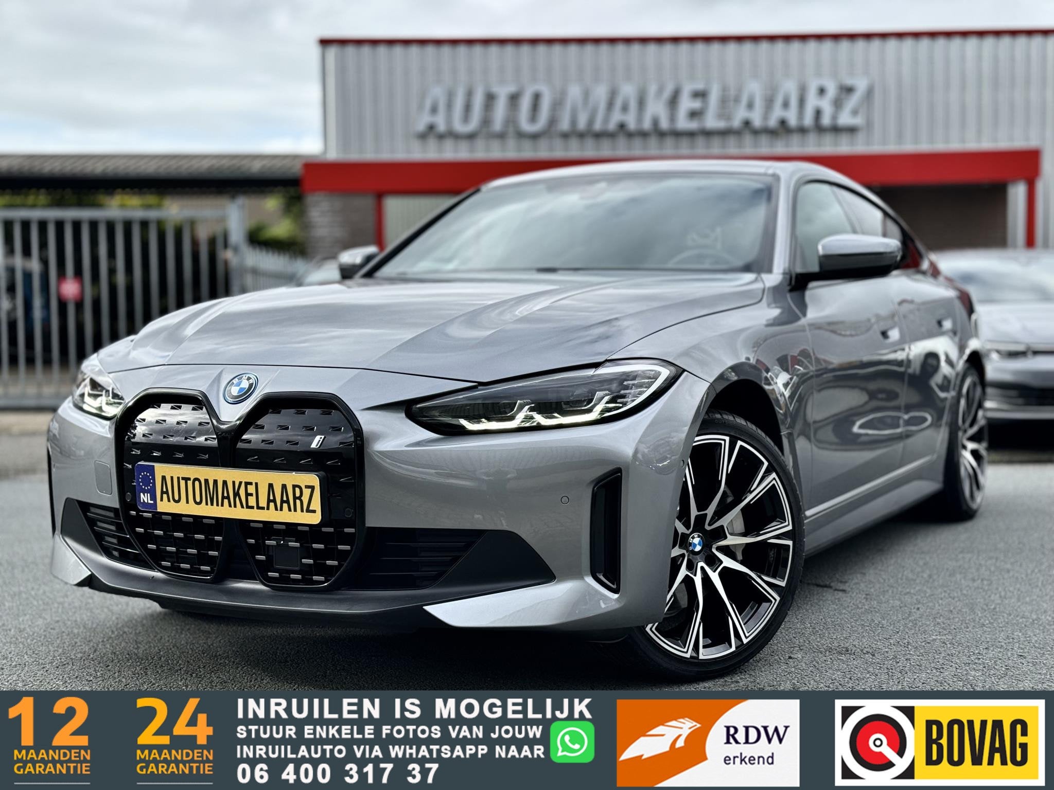 BMW i4 eDrive35 High Executive 70 kWh SPORT LINE 20 INCH, Auto's, Achterwielaandrijving, Gebruikt, Leder en Stof, 286 pk