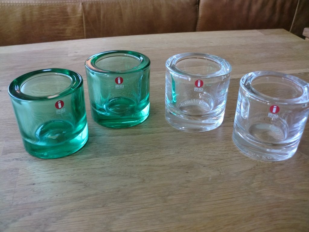 Set van 4 Iittala KIVI Marimekko Waxinelichthouders, Waxinelichthouder, Ophalen of Verzenden, 6 cm, Iittala