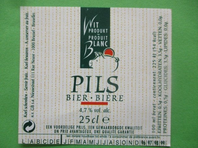 bieretiket Belgie 19-8 (H5) haacht, Verzamelen, Ophalen of Verzenden, Gebruikt, Overige typen, Overige merken