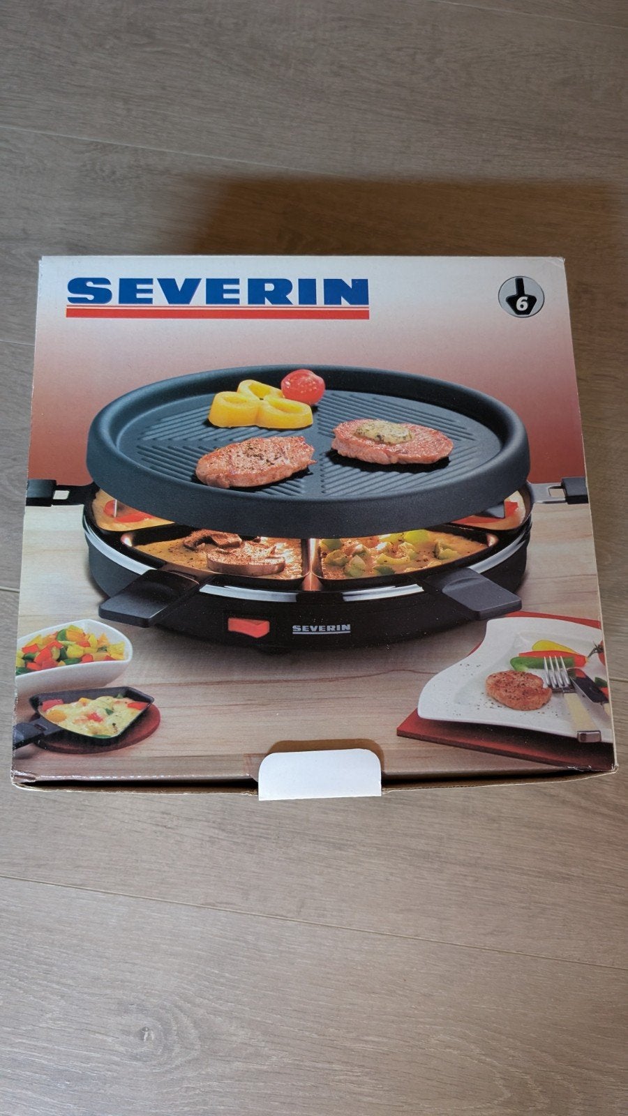 Severin Raclette Grill met 6 pannetjes, Ophalen, Gebruikt, Tafelgrill