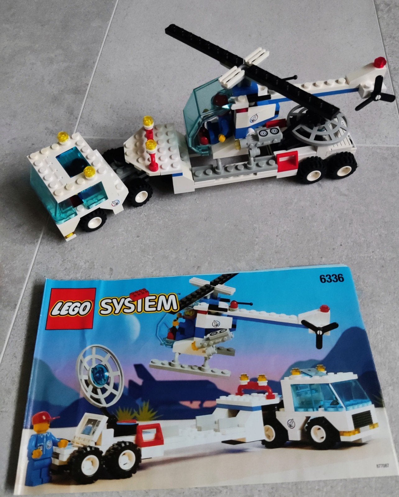 Lego System 6336: Helikopter Transport (1994), Compleet, Lego, Ophalen of Verzenden, Complete set
