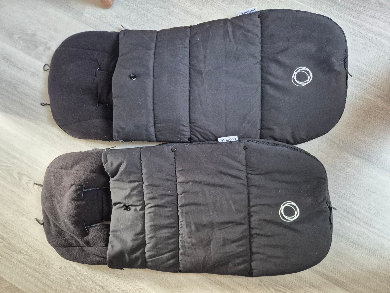 Bugaboo voetenzakken (2 stuks) - Zwart, Ophalen of Verzenden, Zo goed als nieuw, Combiwagen, Duowagen