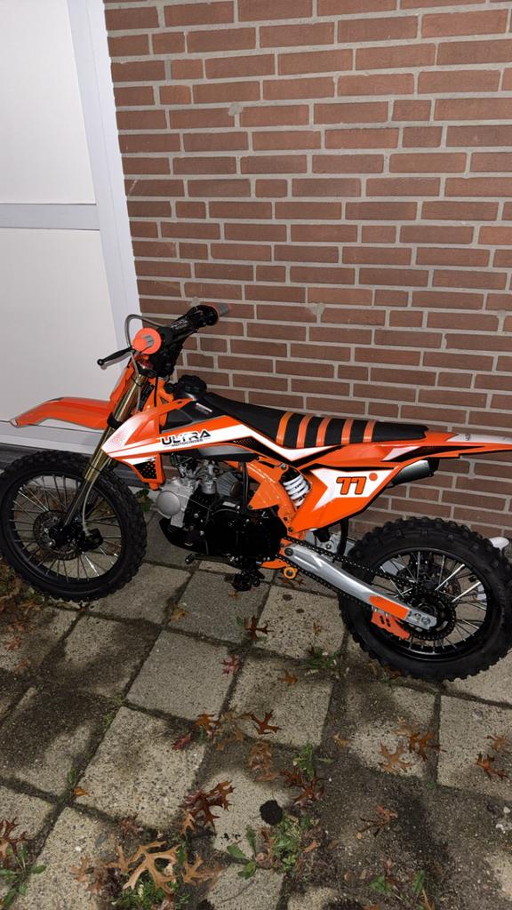 Pitbike 125cc - Oranje/Zwart - Zo goed als nieuw, Ophalen, Zo goed als nieuw, Pitbike