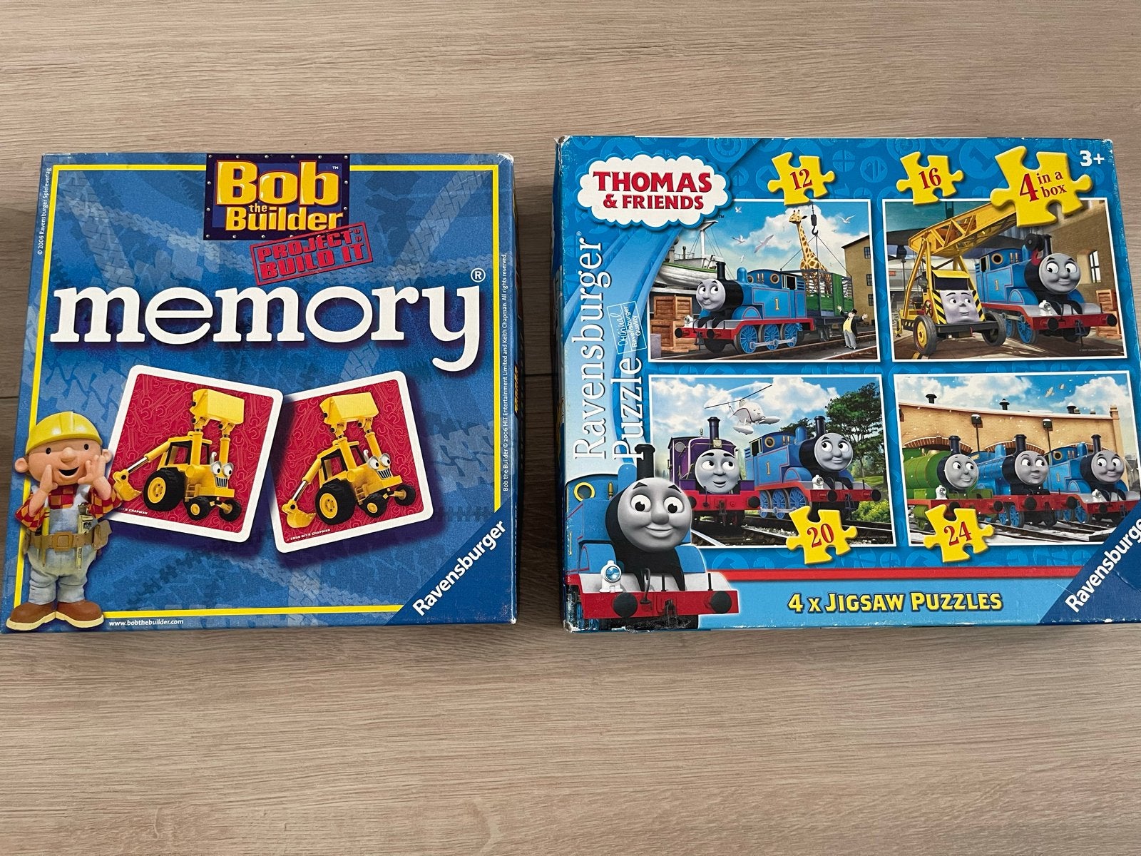 Bob de Bouwer Memory & Thomas de Trein Puzzels (4-in-1), Kinderen en Baby's, Speelgoed | Kinderpuzzels, Ophalen of Verzenden, Minder dan 10 stukjes
