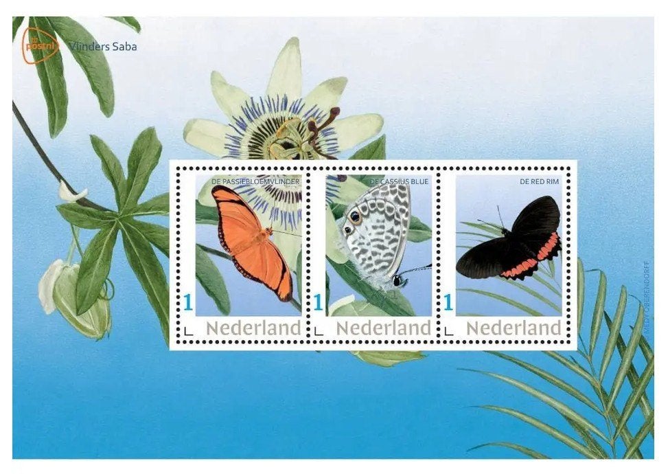 Jaar 2026 NVPH nnb Postset vlinders Saba., Ophalen of Verzenden, Na 1940, Postfris