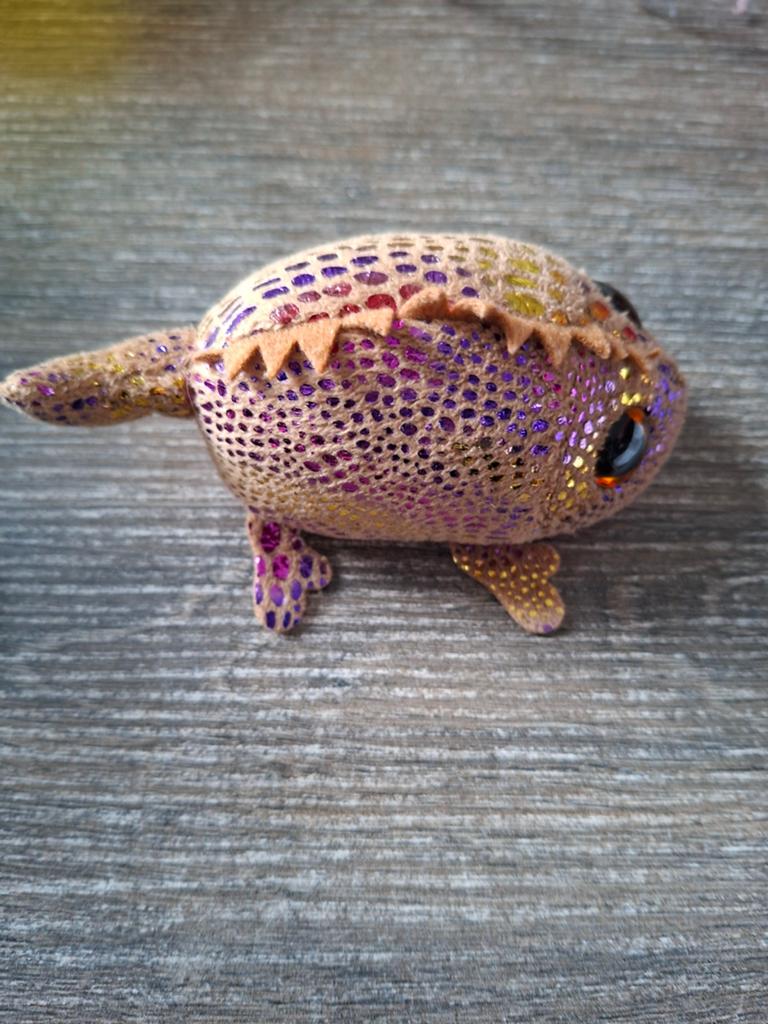 TY Beanie Boo Salamander Gekko Knuffel Glitter Ogen, Overige typen, Ophalen of Verzenden, Meerkleurig, Klein (minder dan 20 cm)