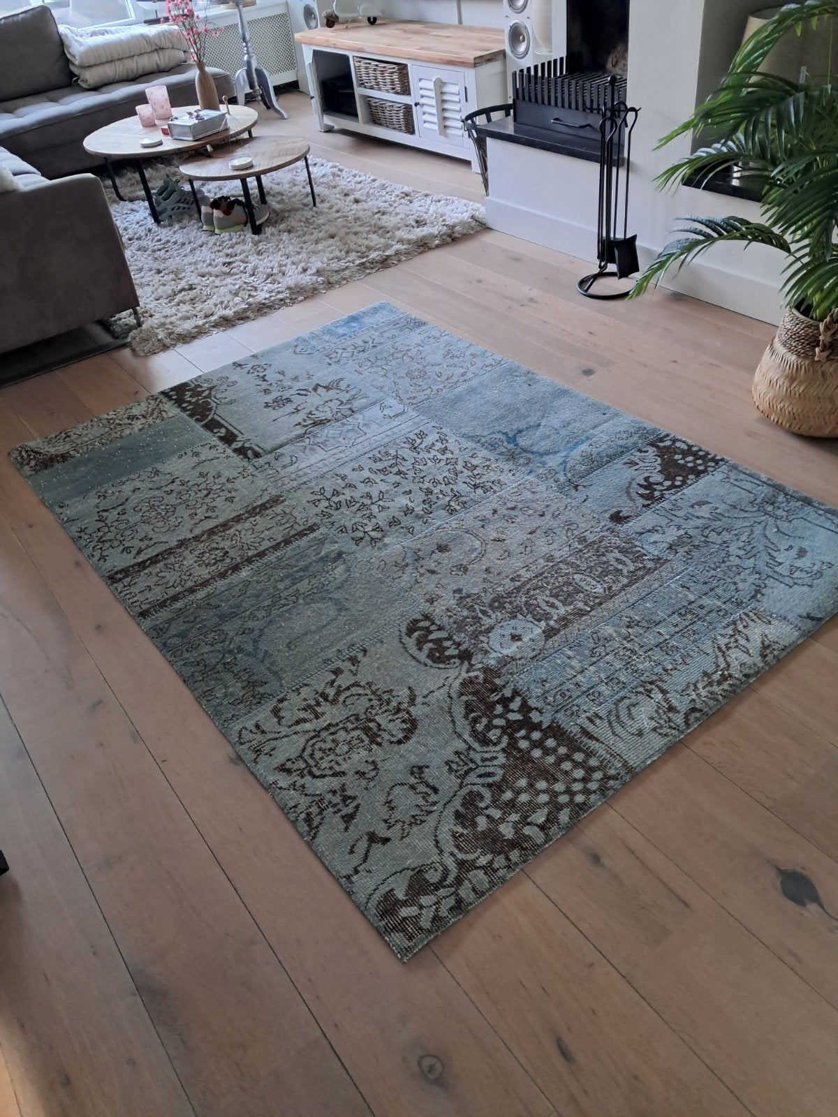 Patchwork vloerkleed - 138x199 cm, Huis en Inrichting, Ophalen, Gebruikt, 100 tot 150 cm, 150 tot 200 cm