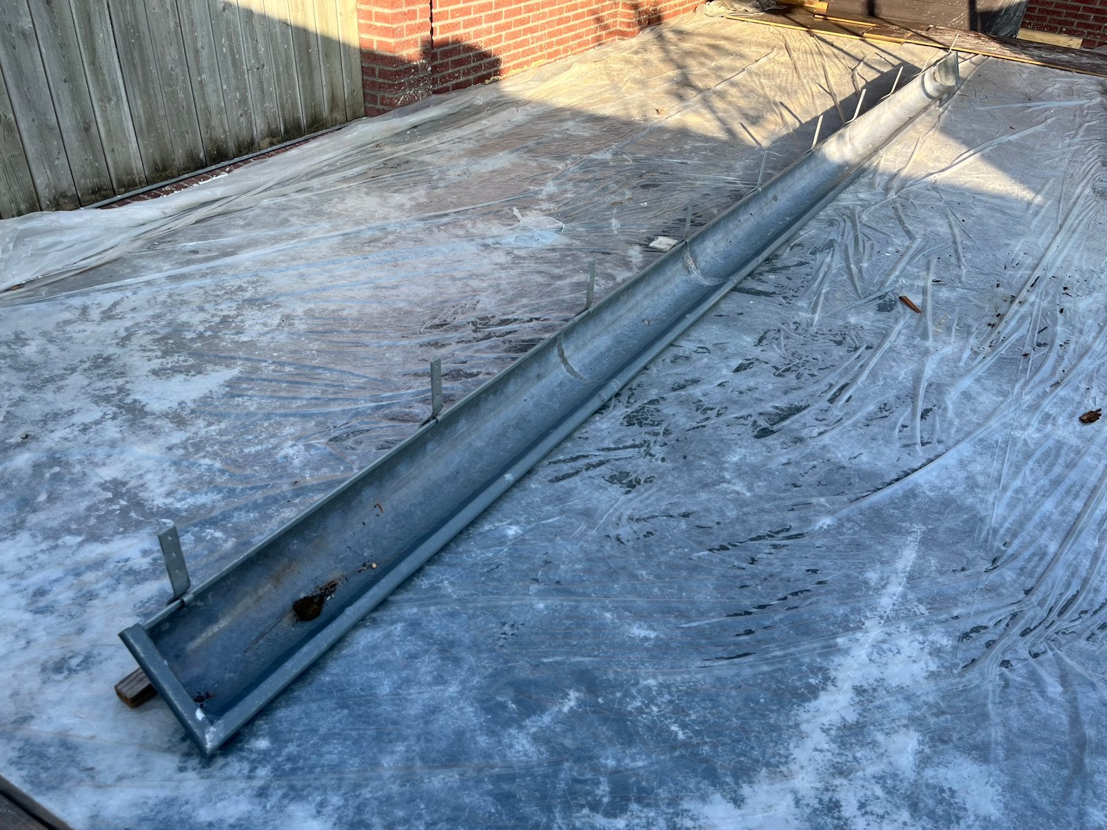 Mastgoot 6 meter zink, Doe-het-zelf en Verbouw, Ophalen, Zo goed als nieuw, Overige metalen