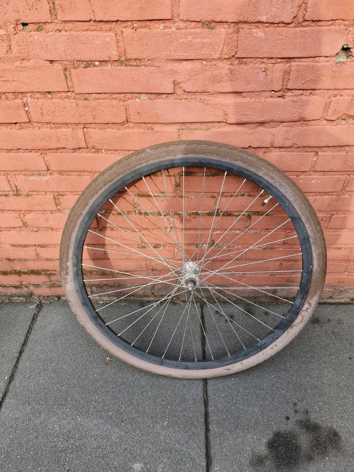 Gebruikt fietswiel met band, Wiel, Gebruikt, Staal, Ophalen of Verzenden